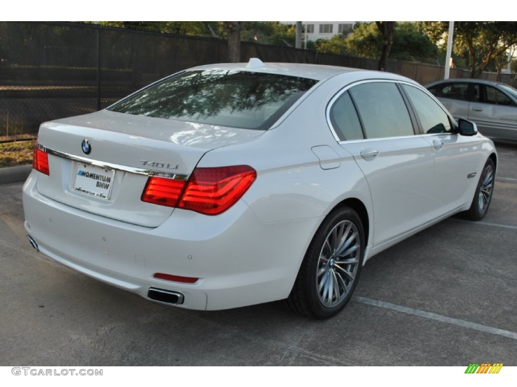 2012 7 Series 740Li Sedan - Mineral White Metallic / Oyster/Black photo #3