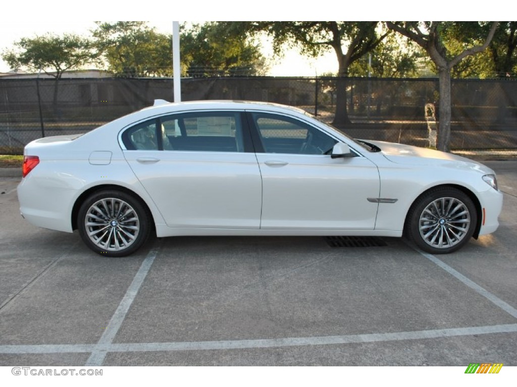 2012 7 Series 740Li Sedan - Mineral White Metallic / Oyster/Black photo #4