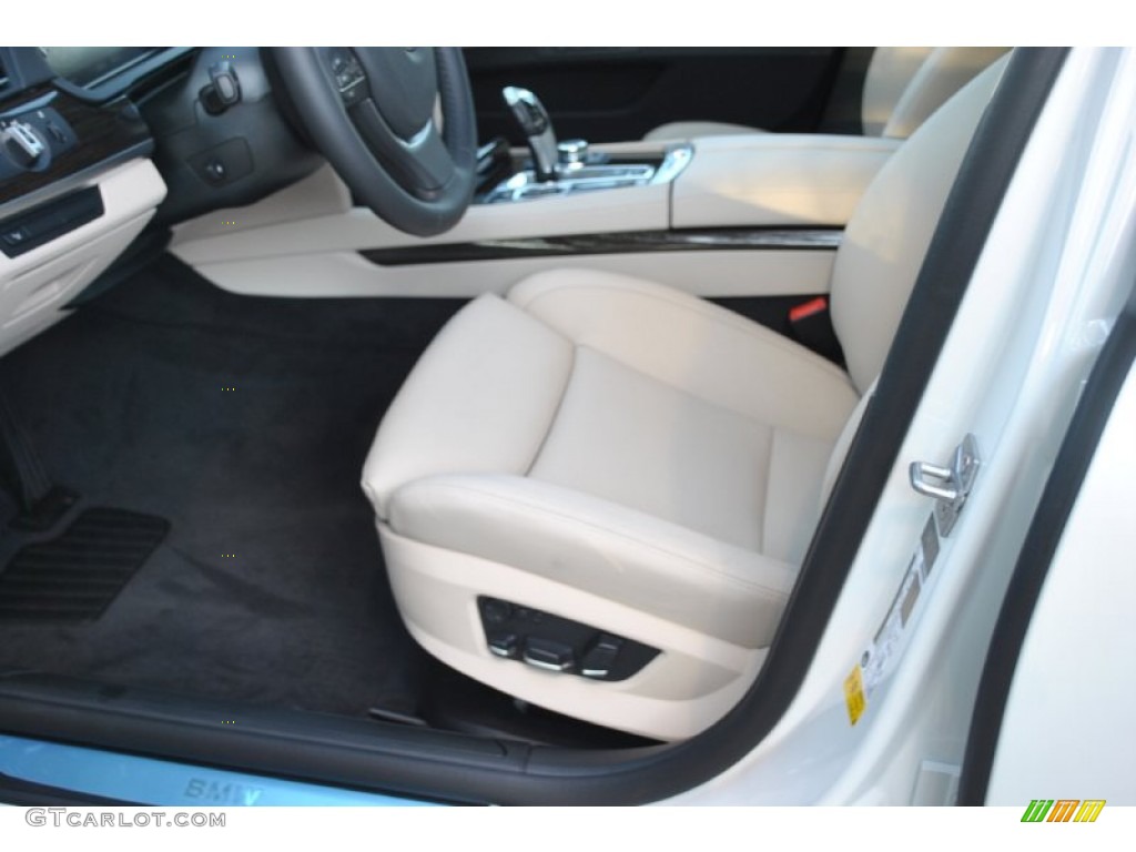 Oyster/Black Interior 2012 BMW 7 Series 740Li Sedan Photo #50191875