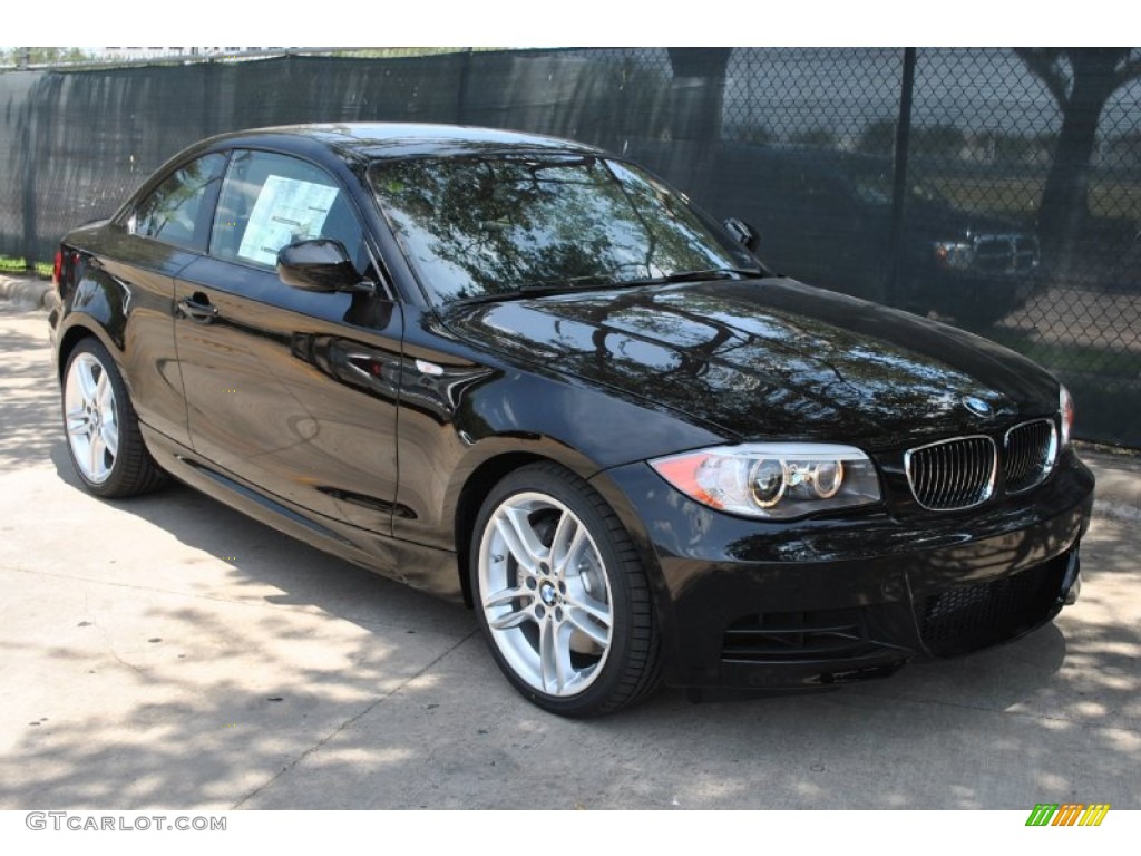 2012 1 Series 135i Coupe - Jet Black / Black photo #9