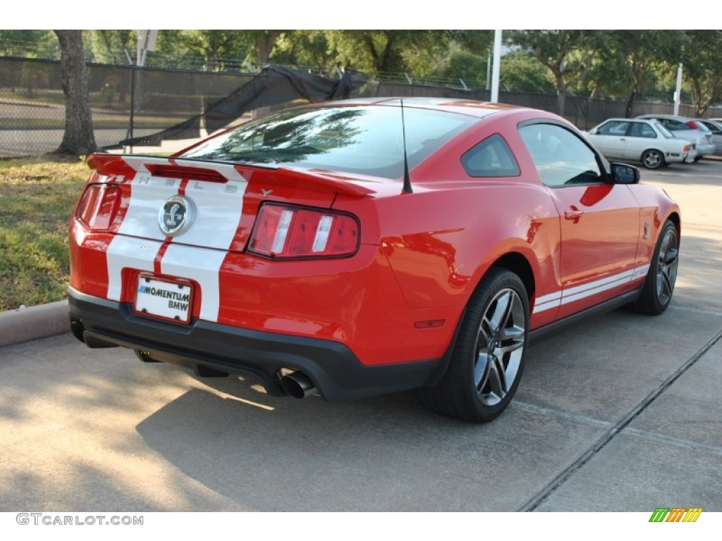 2011 Mustang Shelby GT500 Coupe - Race Red / Charcoal Black/White photo #4
