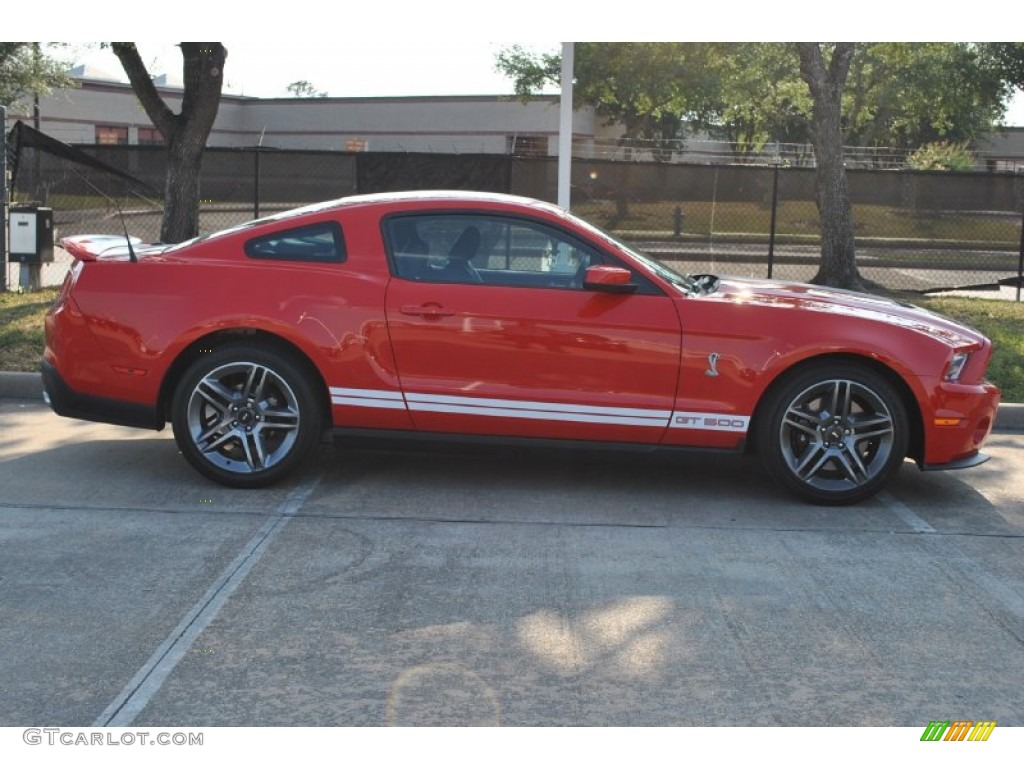 2011 Mustang Shelby GT500 Coupe - Race Red / Charcoal Black/White photo #5