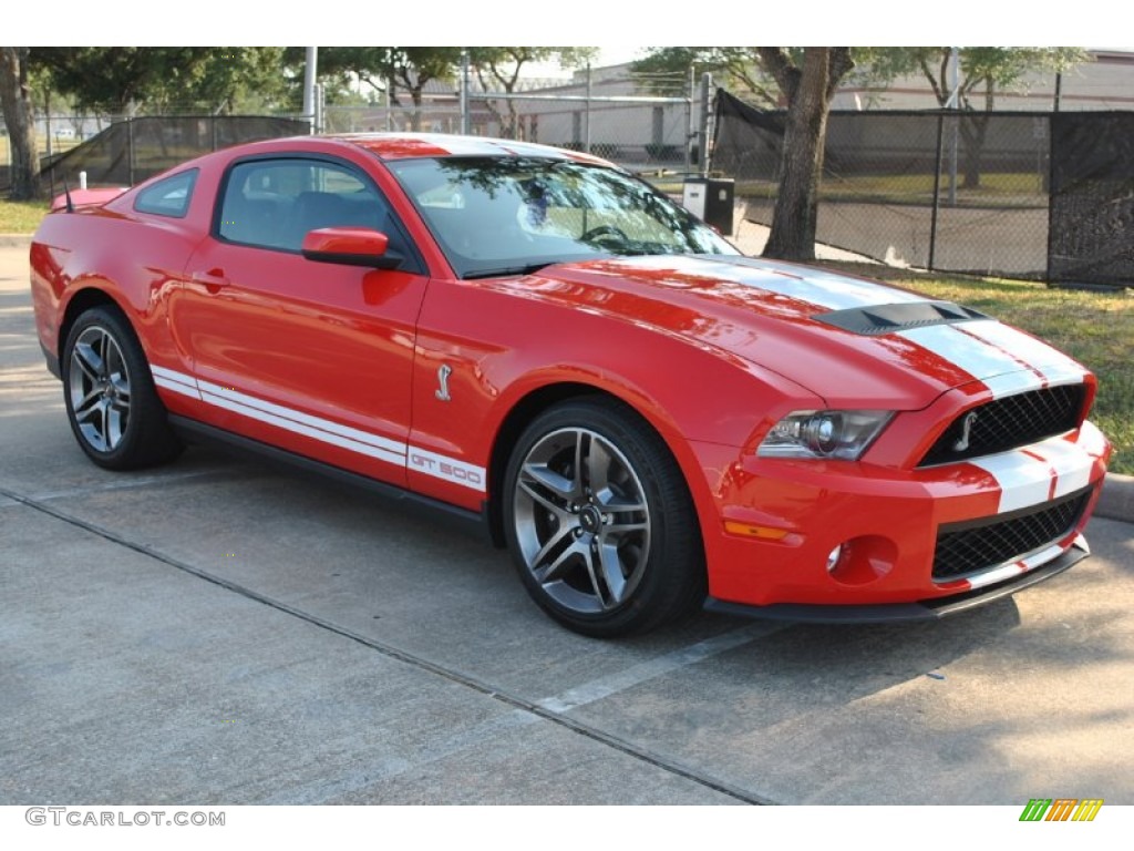 2011 Mustang Shelby GT500 Coupe - Race Red / Charcoal Black/White photo #11