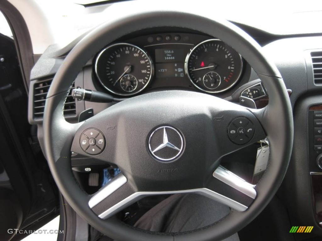 2010 Mercedes-Benz R 350 4Matic Black Steering Wheel Photo #50194344