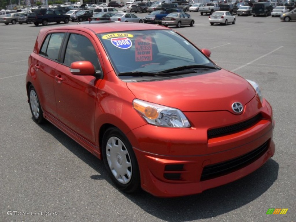 Hot Lava Orange 2008 Scion xD Standard xD Model Exterior Photo #50195526