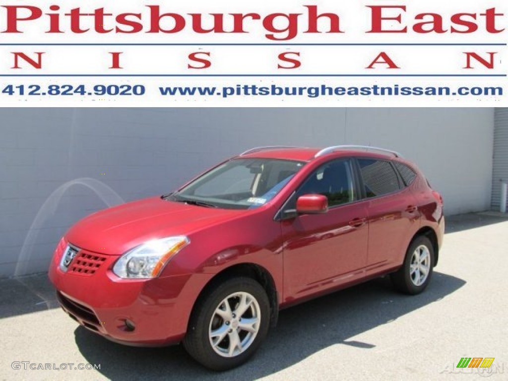 2008 Rogue SL AWD - Venom Red Pearl / Gray photo #1