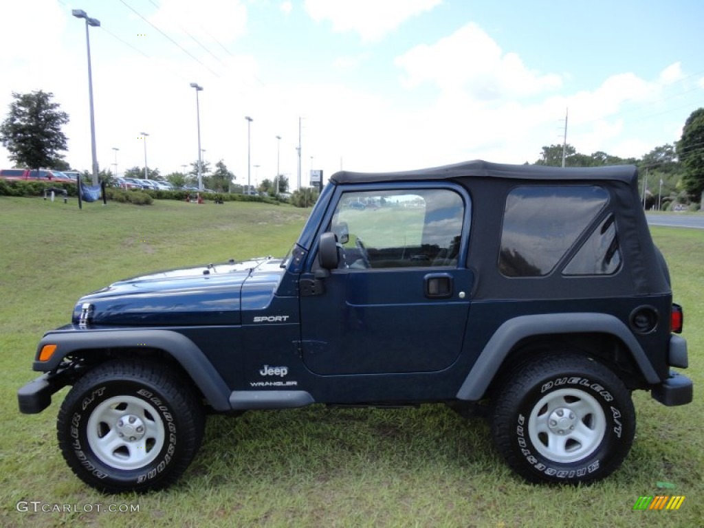 2003 Wrangler Sport 4x4 - Patriot Blue / Dark Slate Gray photo #2