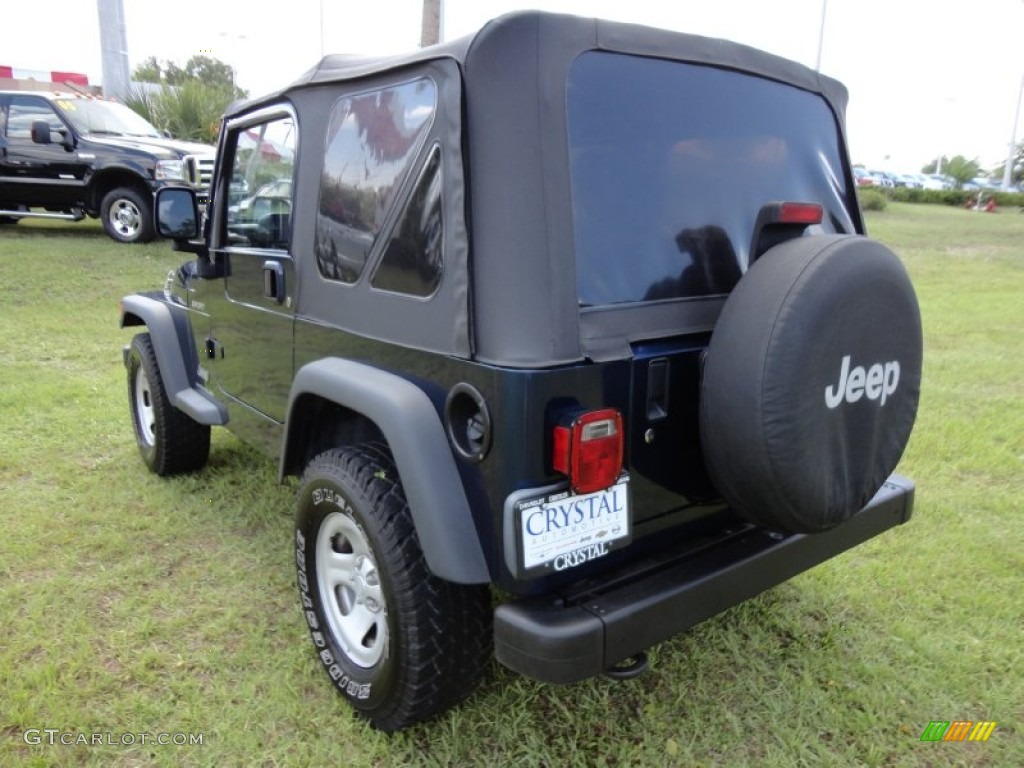 2003 Wrangler Sport 4x4 - Patriot Blue / Dark Slate Gray photo #3