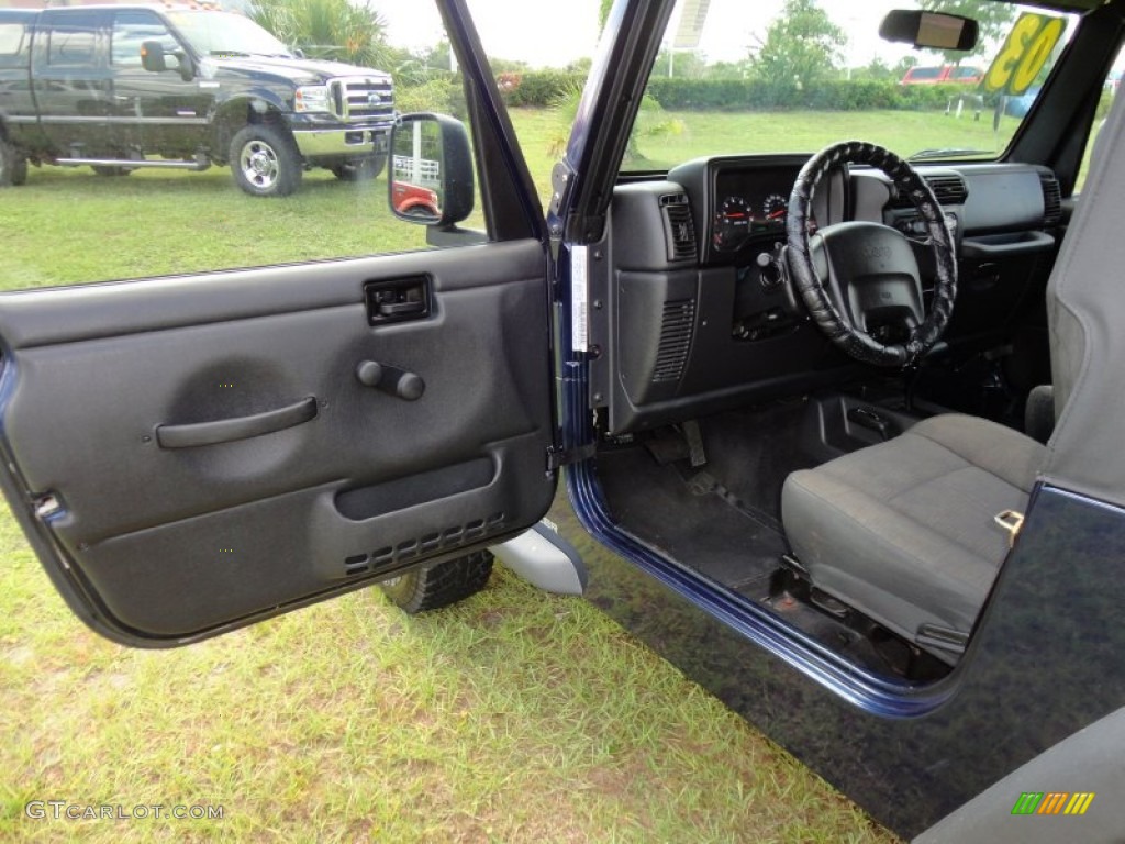 2003 Wrangler Sport 4x4 - Patriot Blue / Dark Slate Gray photo #4