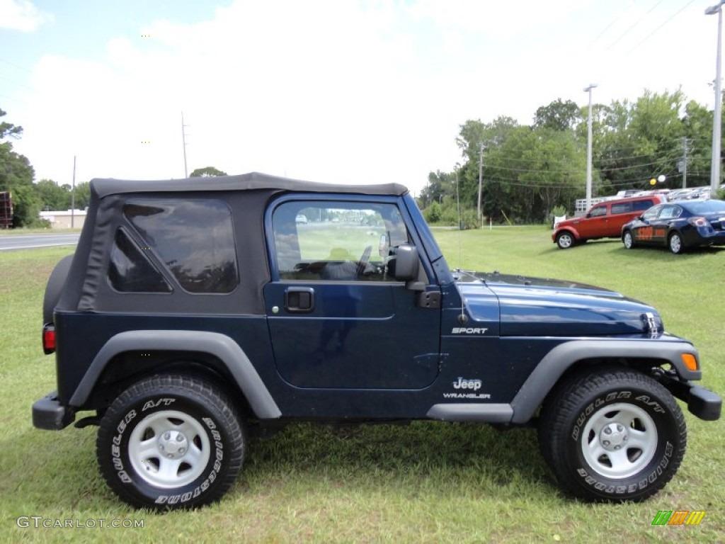 2003 Wrangler Sport 4x4 - Patriot Blue / Dark Slate Gray photo #9