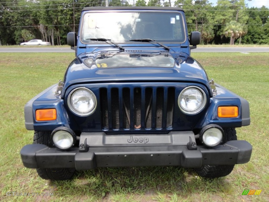 2003 Wrangler Sport 4x4 - Patriot Blue / Dark Slate Gray photo #15