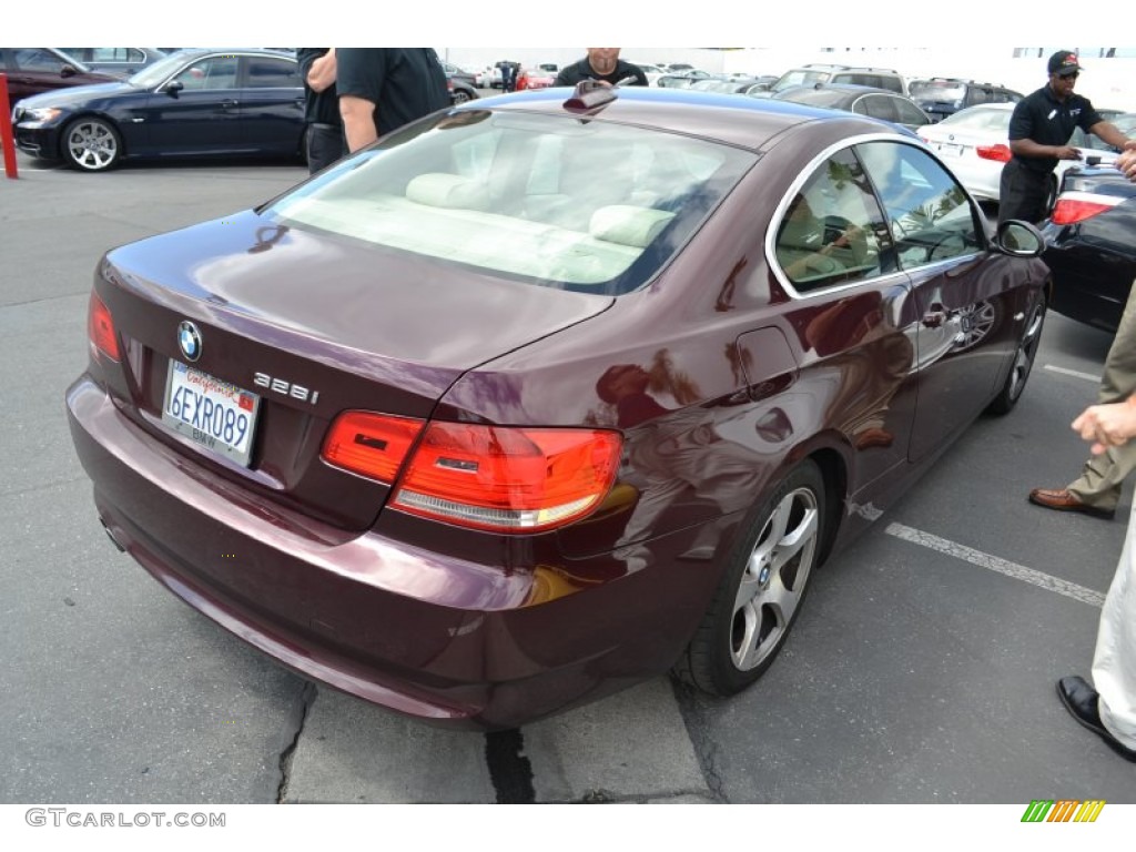 2008 3 Series 328i Coupe - Barbera Red Metallic / Cream Beige photo #3