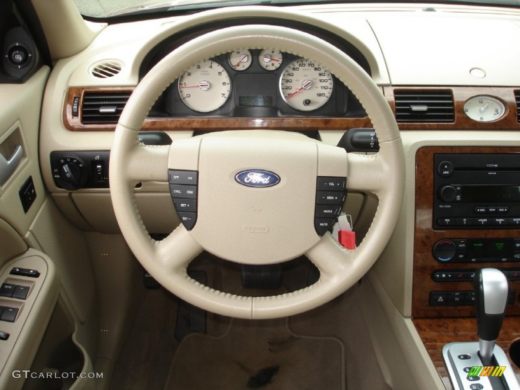 2007 Ford Five Hundred Limited AWD Pebble Steering Wheel Photo #50198517