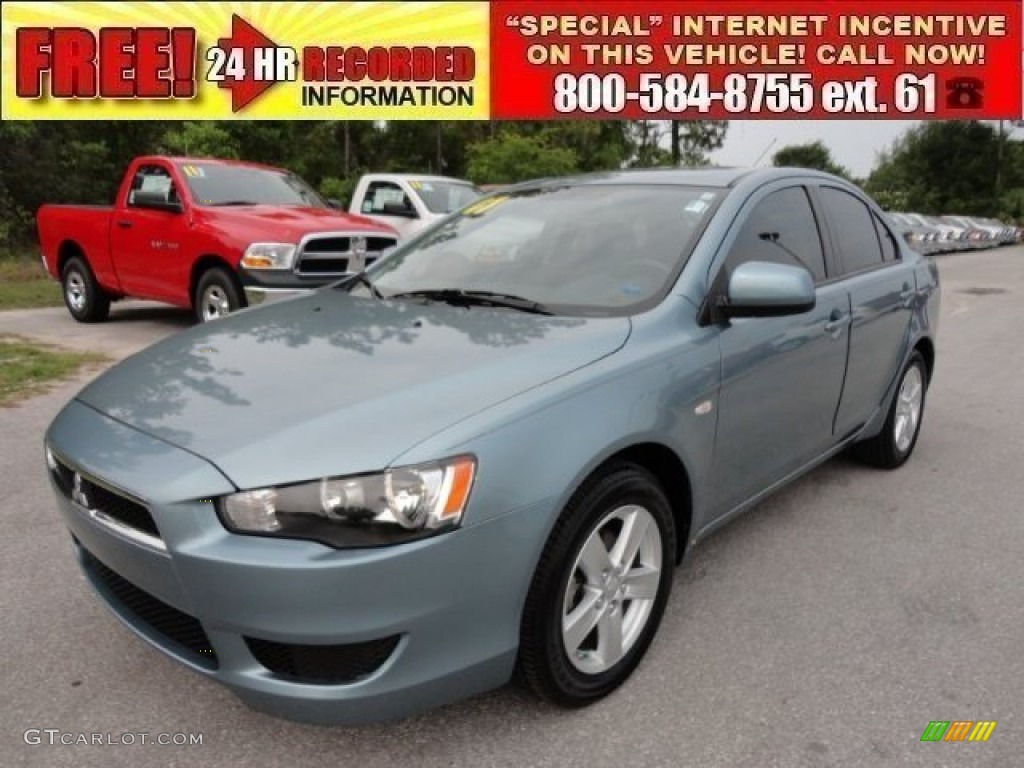2008 Lancer ES - Aqua Metallic / Black photo #1
