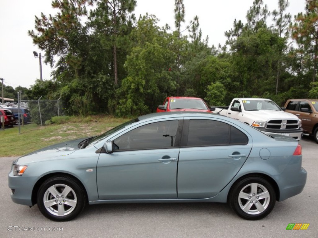 2008 Lancer ES - Aqua Metallic / Black photo #2