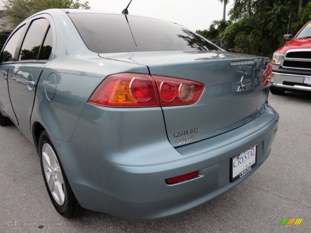 2008 Lancer ES - Aqua Metallic / Black photo #10
