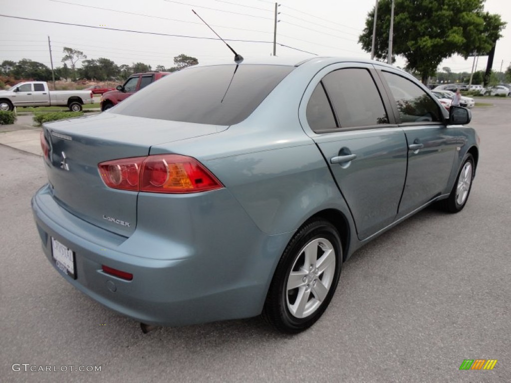 2008 Lancer ES - Aqua Metallic / Black photo #12