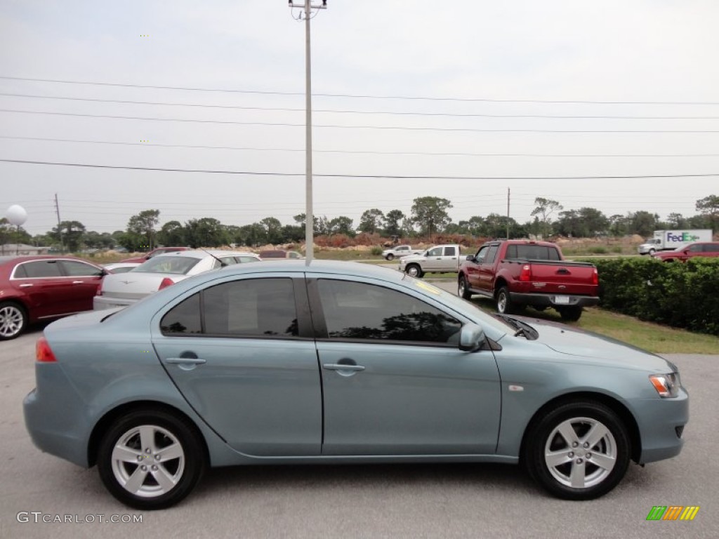 2008 Lancer ES - Aqua Metallic / Black photo #13