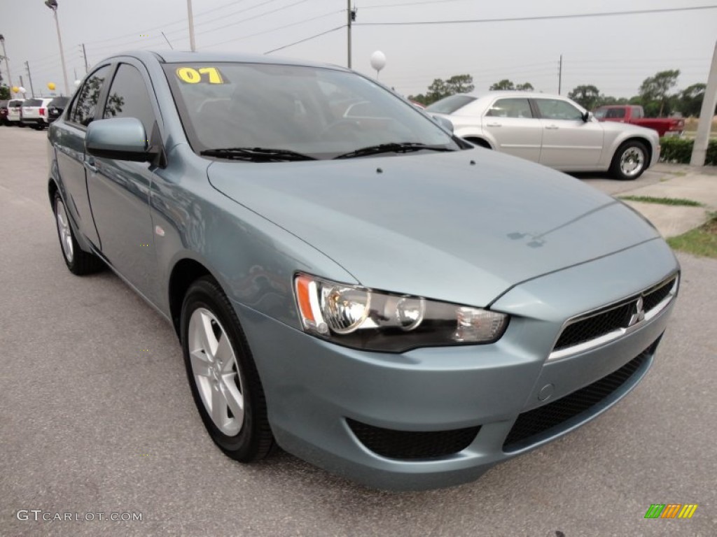 2008 Lancer ES - Aqua Metallic / Black photo #14
