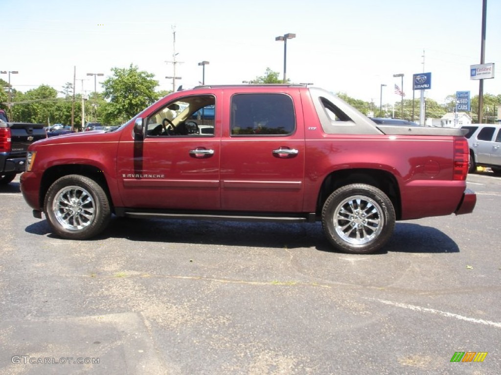 Deep Ruby Red Metallic 2008 Chevrolet Avalanche LTZ 4x4 Exterior Photo #50200518
