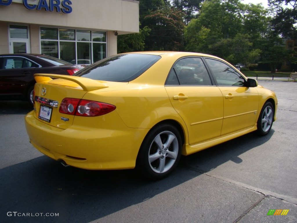 Speed Yellow 2003 Mazda MAZDA6 s Sedan Exterior Photo #50200803