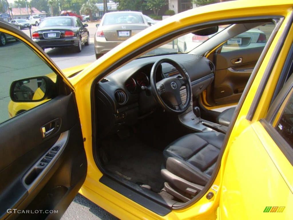 2003 MAZDA6 s Sedan - Speed Yellow / Black photo #9