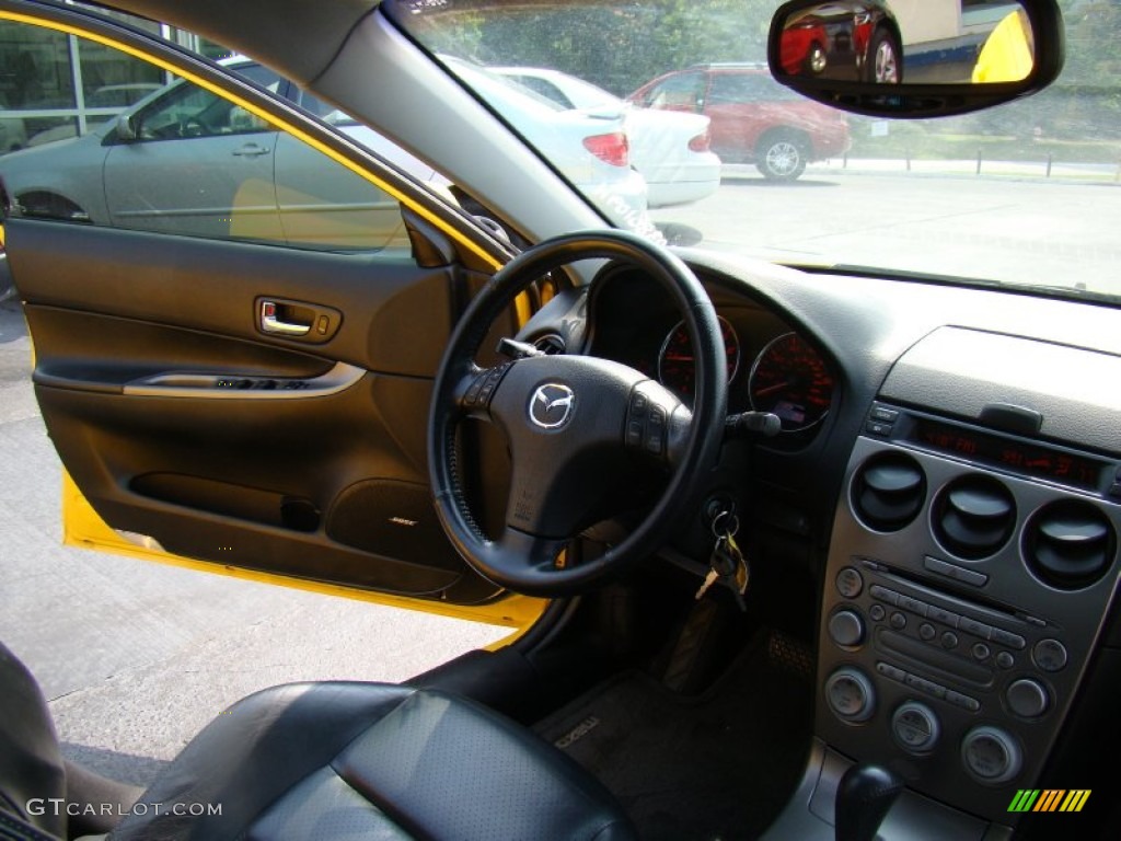 2003 MAZDA6 s Sedan - Speed Yellow / Black photo #16