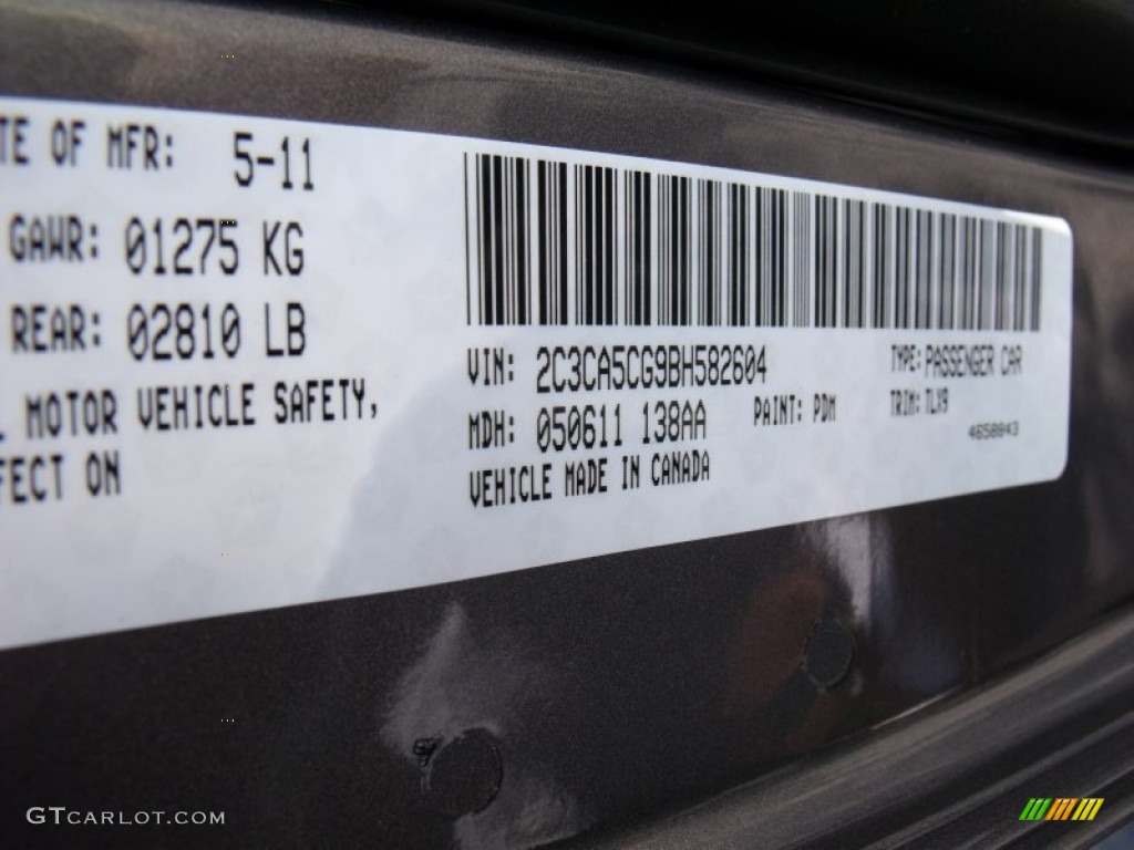 2011 300 Color Code PDM for Tungsten Metallic Photo #50201001