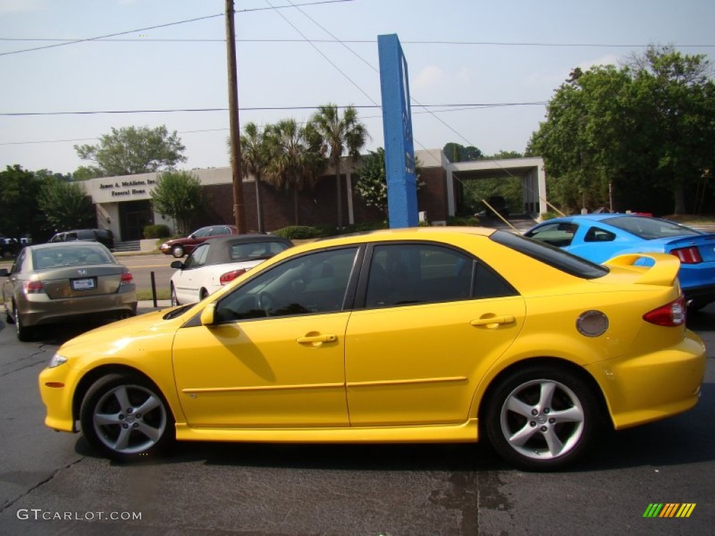 2003 MAZDA6 s Sedan - Speed Yellow / Black photo #32