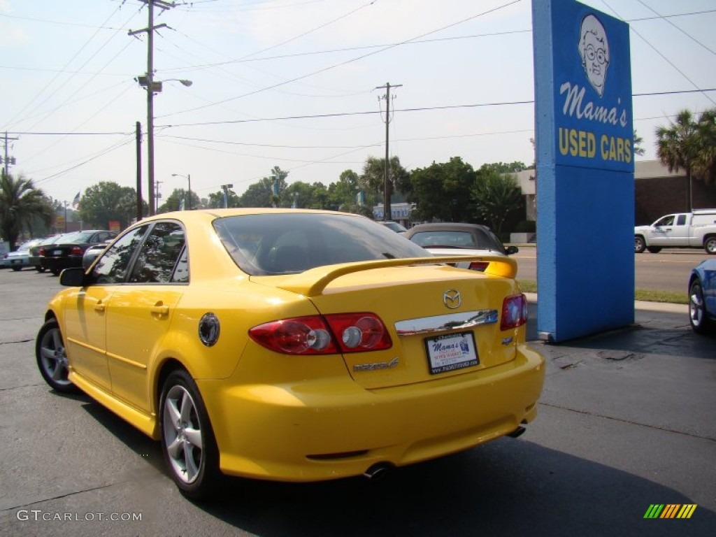 2003 MAZDA6 s Sedan - Speed Yellow / Black photo #33