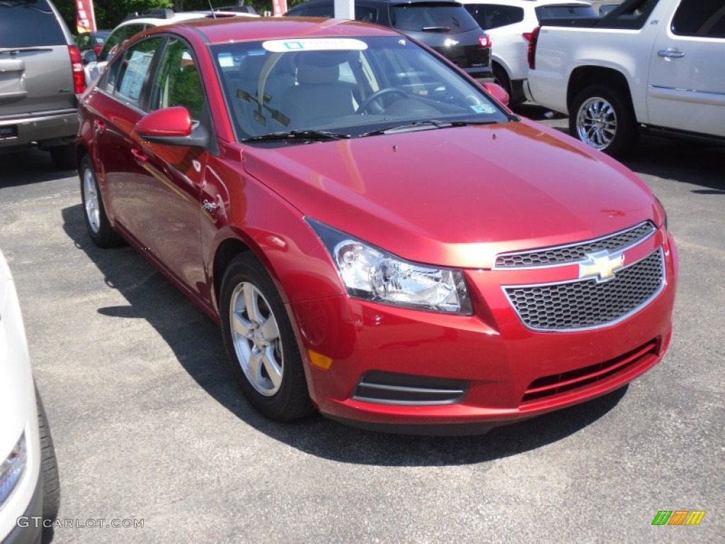 2011 Cruze LT - Crystal Red Metallic Tintcoat / Cocoa/Light Neutral Leather photo #2
