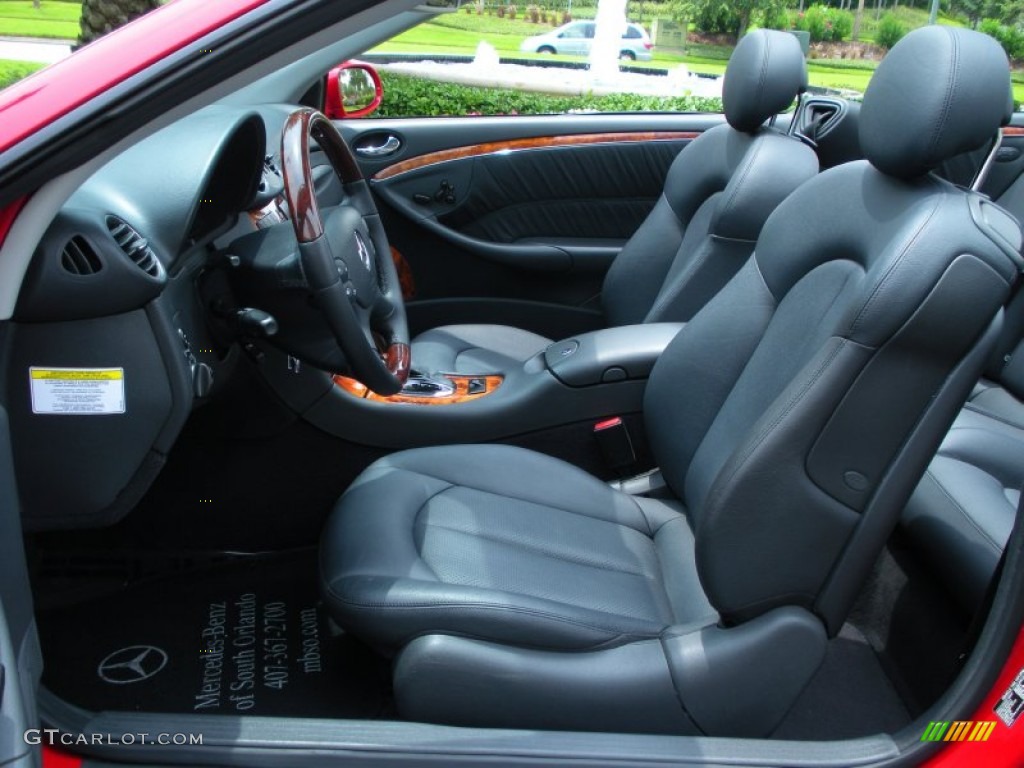 Charcoal Interior 2005 Mercedes-Benz CLK 500 Cabriolet Photo #50202090