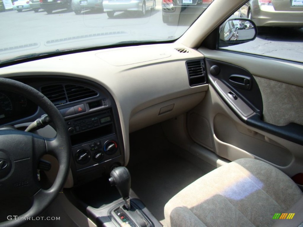 2002 Elantra GLS Sedan - Chianti Red / Beige photo #16