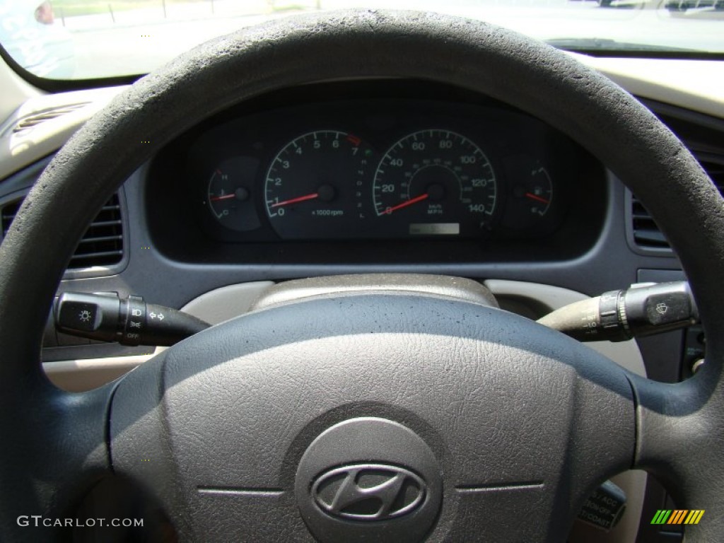 2002 Elantra GLS Sedan - Chianti Red / Beige photo #21