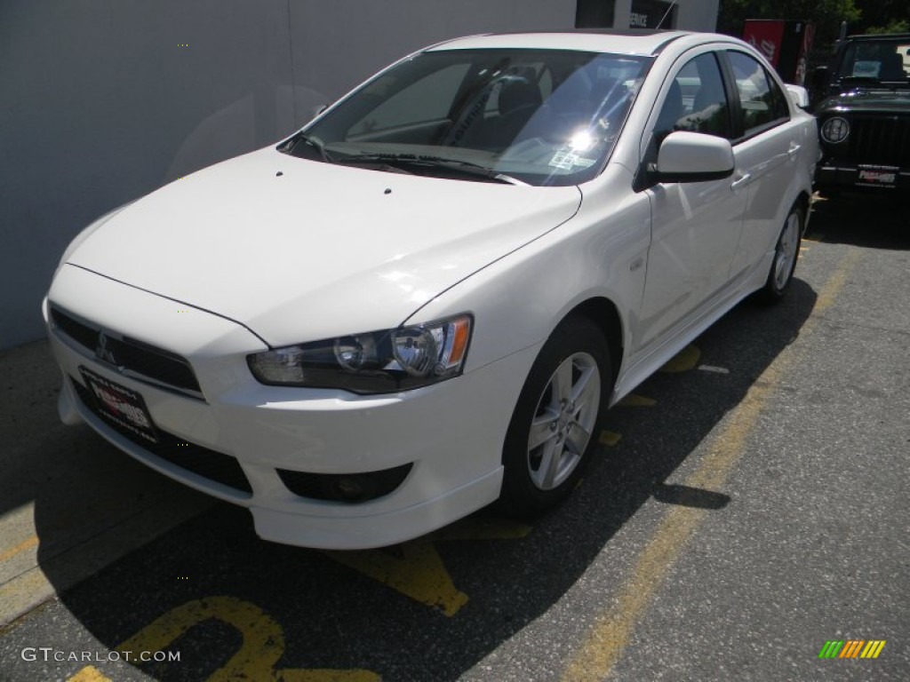 Wicked White Satin Mitsubishi Lancer