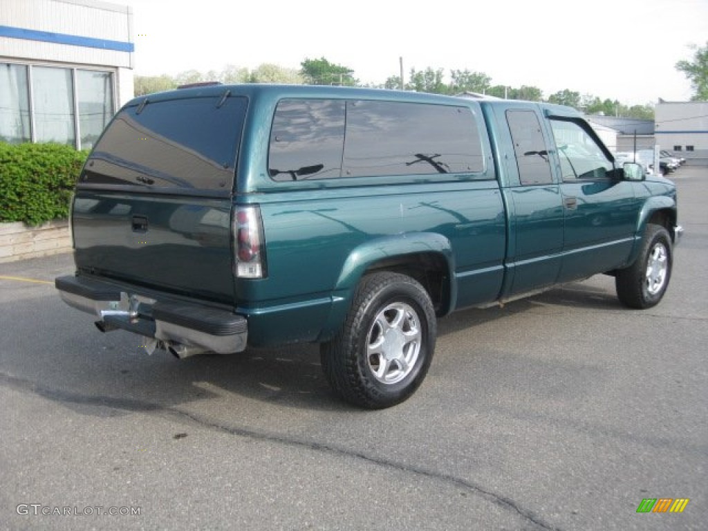1998 Sierra 1500 SLT Extended Cab 4x4 - Laguna Green Metallic / Pewter photo #6