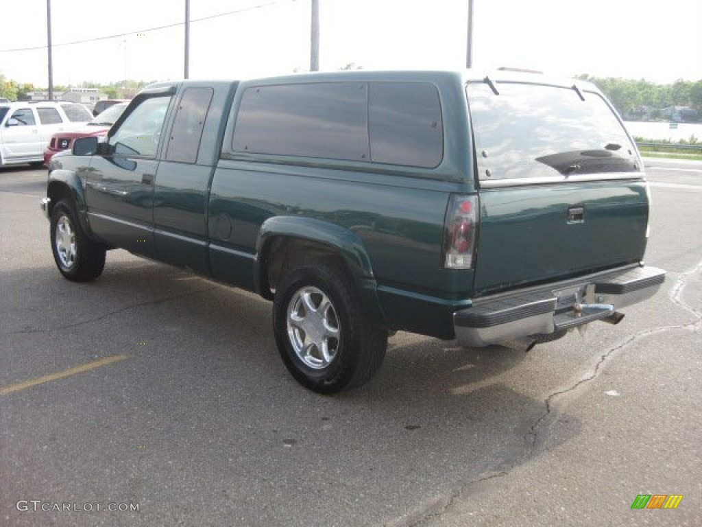 1998 Sierra 1500 SLT Extended Cab 4x4 - Laguna Green Metallic / Pewter photo #8