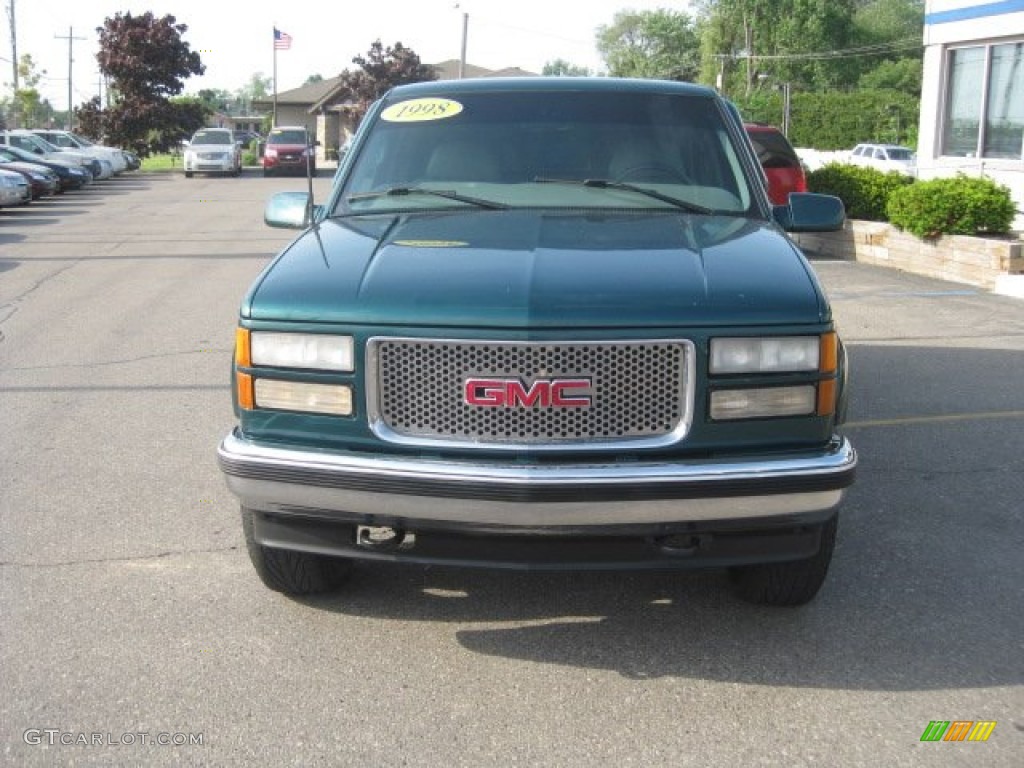 1998 Sierra 1500 SLT Extended Cab 4x4 - Laguna Green Metallic / Pewter photo #10