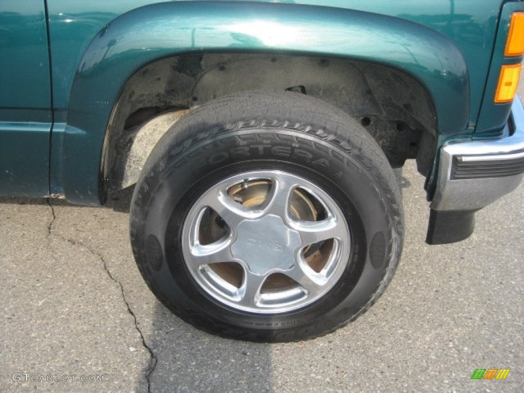 1998 Sierra 1500 SLT Extended Cab 4x4 - Laguna Green Metallic / Pewter photo #11
