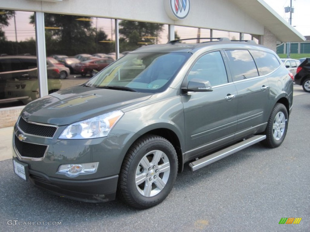 Steel Green Metallic 2011 Chevrolet Traverse LT AWD Exterior Photo #50206548