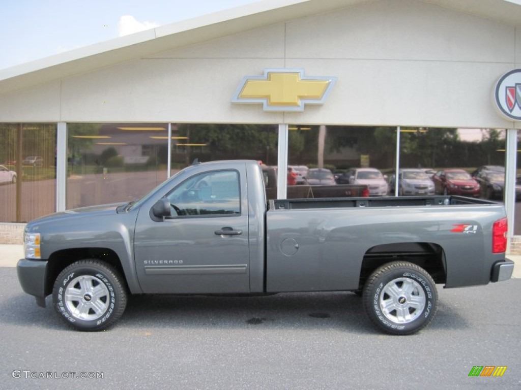 2011 Silverado 1500 LT Regular Cab 4x4 - Taupe Gray Metallic / Ebony photo #1