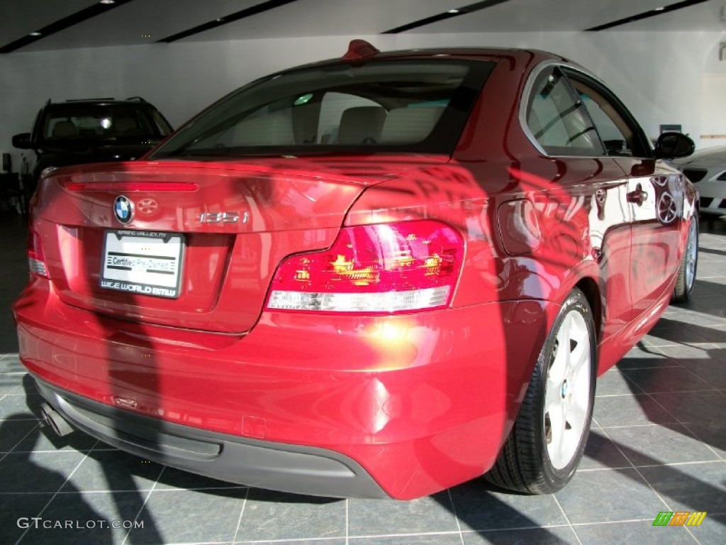 2008 1 Series 135i Coupe - Crimson Red / Grey photo #4
