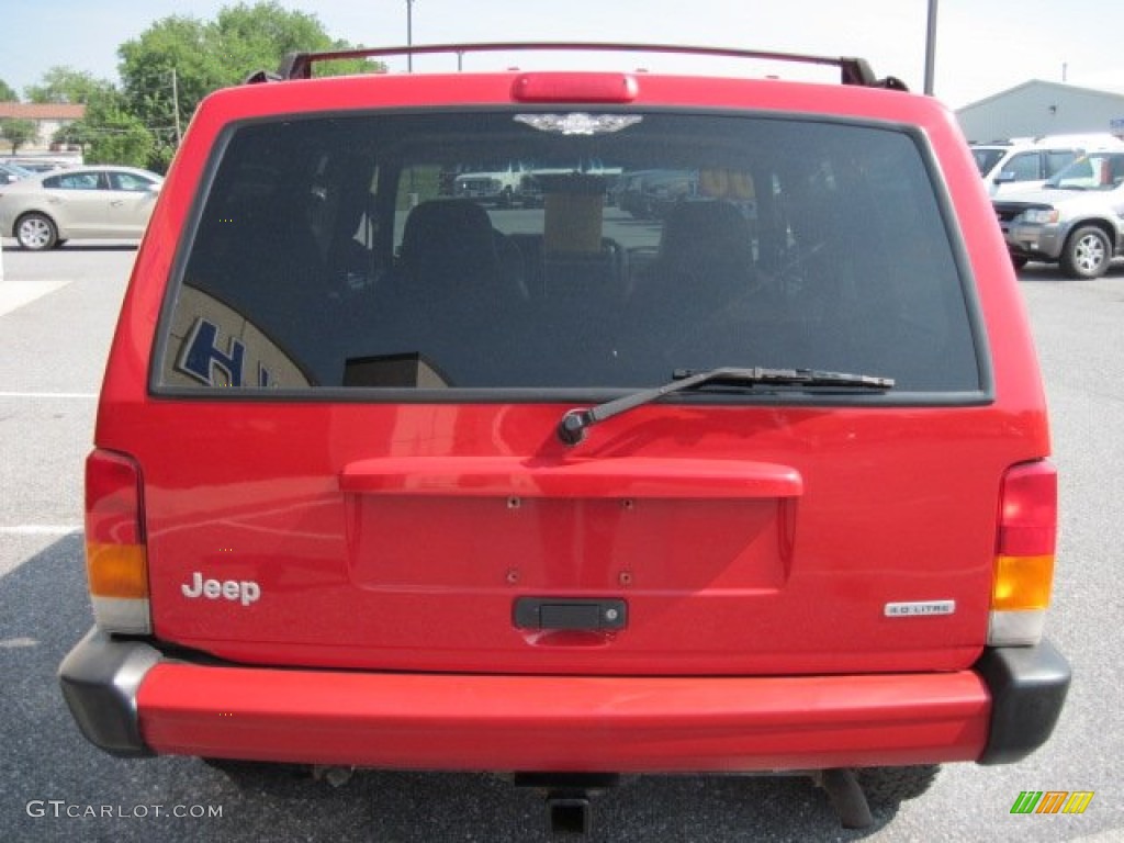 2000 Cherokee Sport 4x4 - Flame Red / Agate Black photo #8