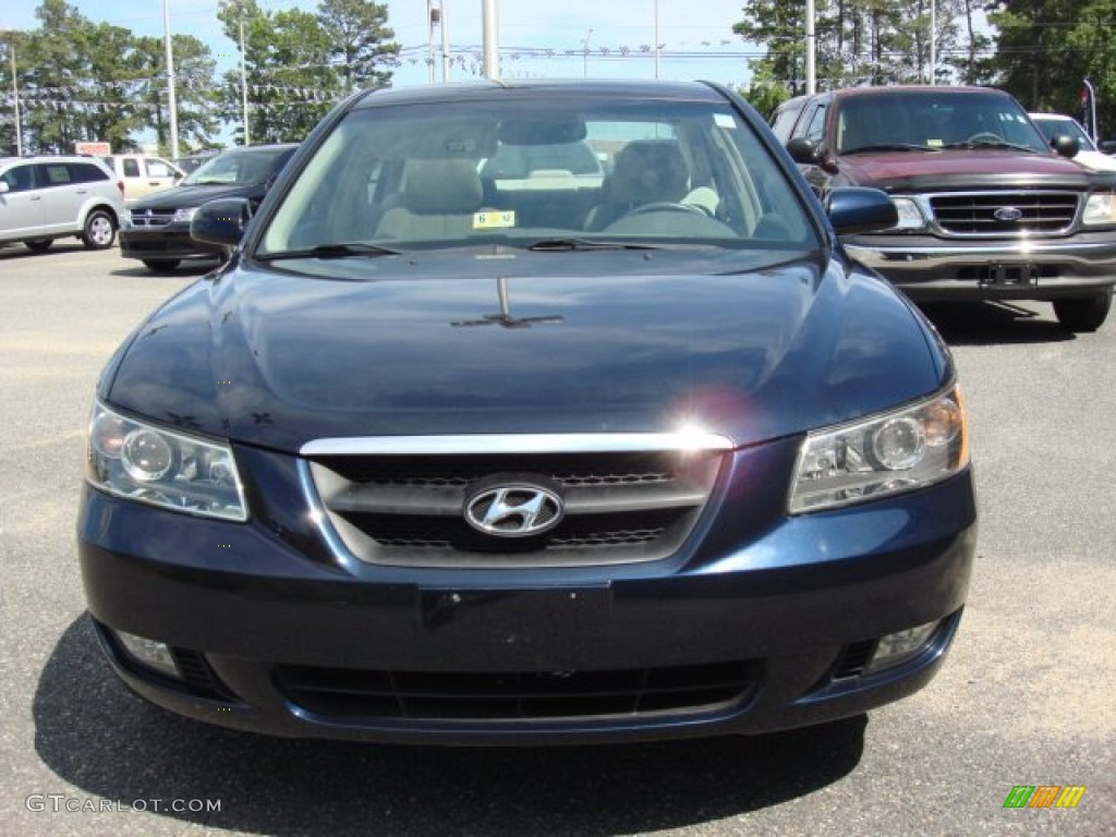 2007 Sonata SE V6 - Deepwater Blue / Beige photo #8