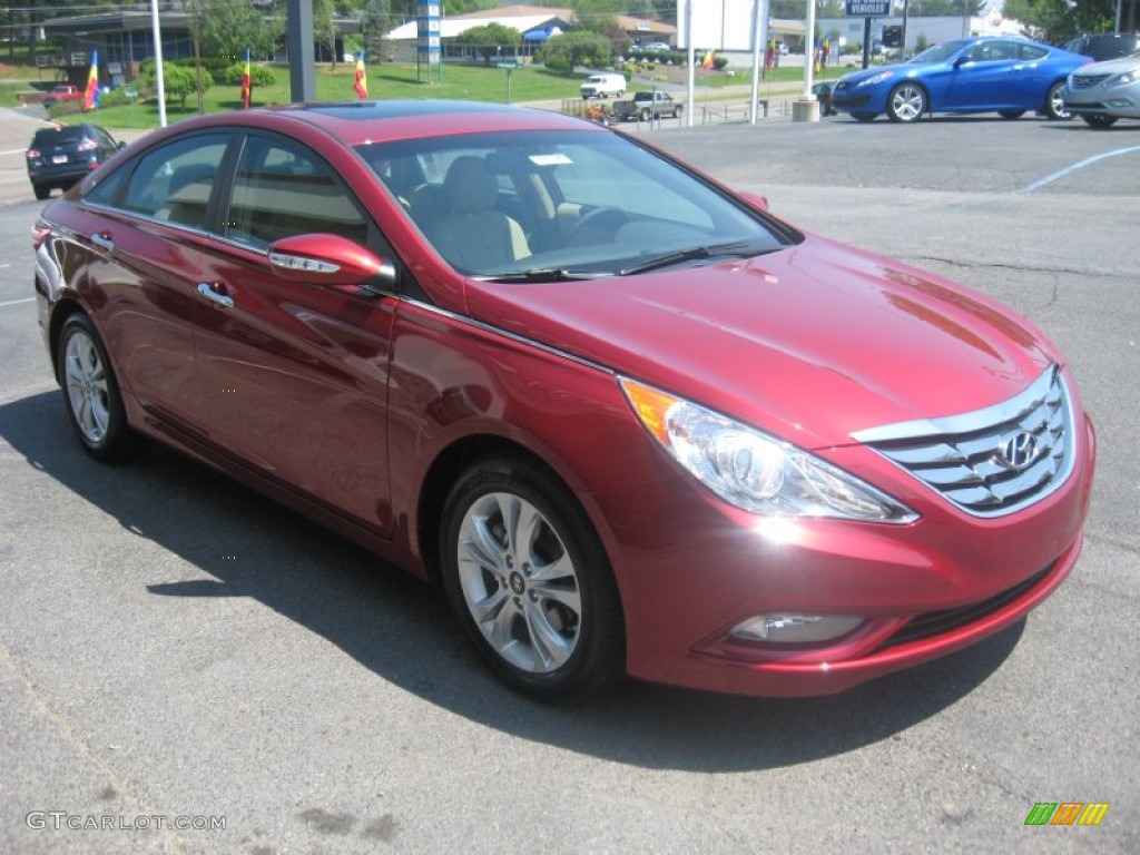 2011 Sonata Limited 2.0T - Venetian Red / Camel photo #4