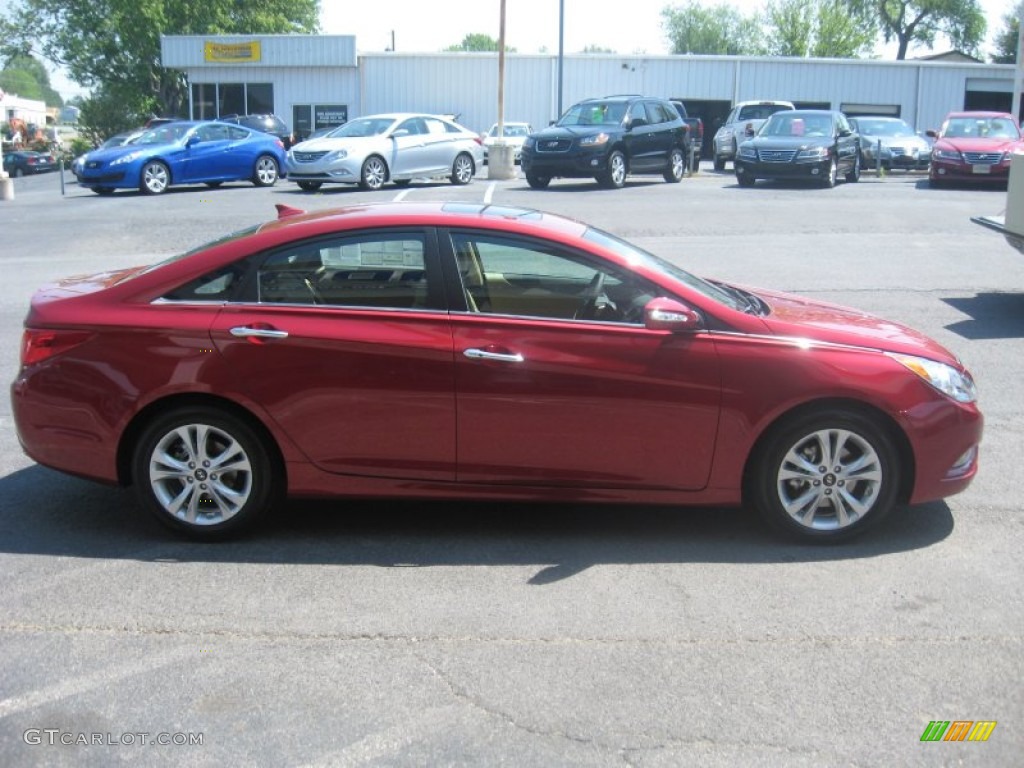 2011 Sonata Limited 2.0T - Venetian Red / Camel photo #5