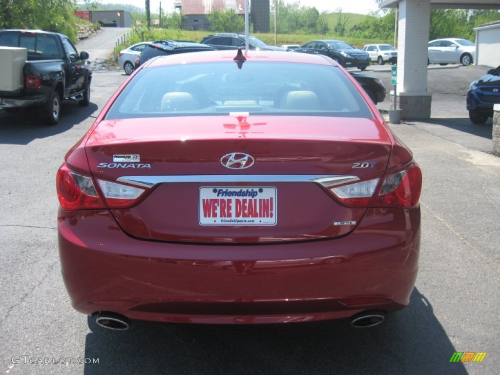 2011 Sonata Limited 2.0T - Venetian Red / Camel photo #7