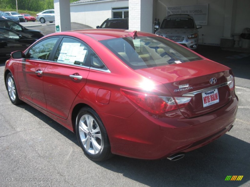 2011 Sonata Limited 2.0T - Venetian Red / Camel photo #8