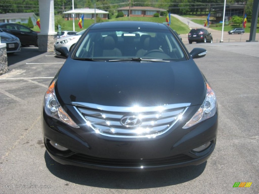 2011 Sonata Limited 2.0T - Midnight Black / Gray photo #3