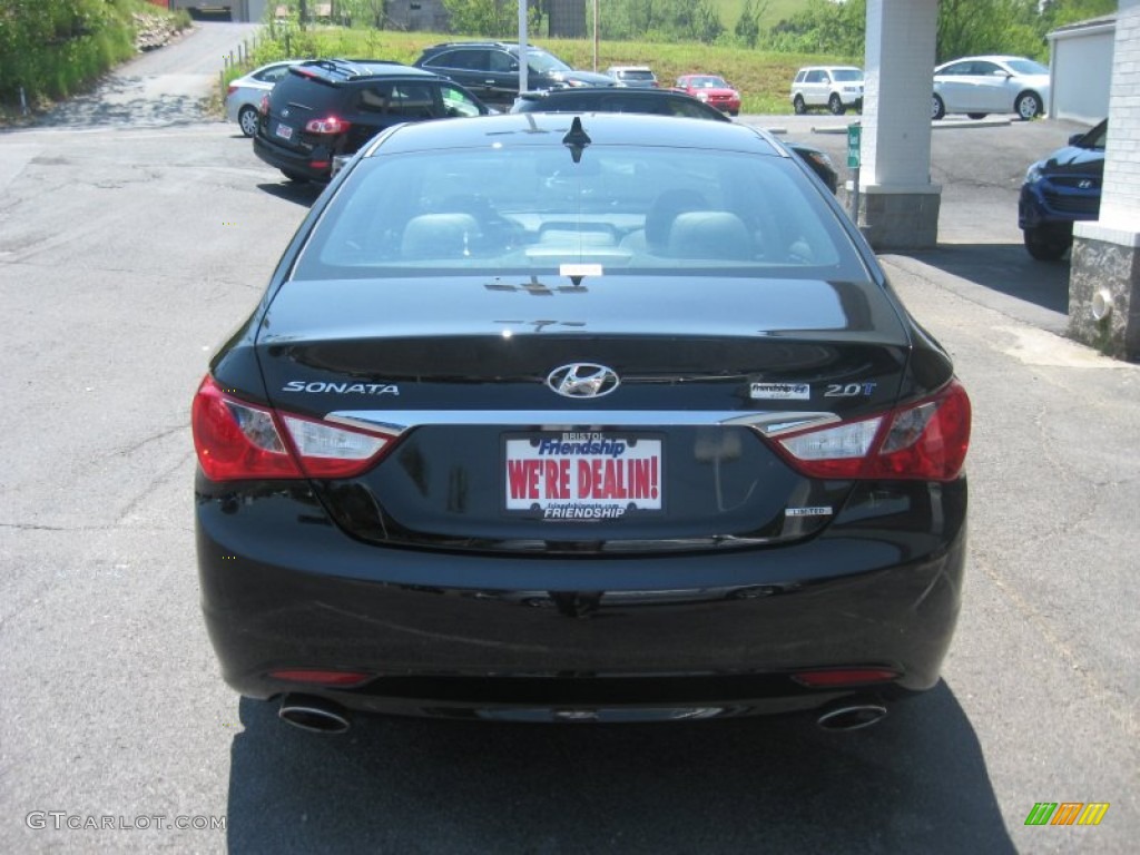 2011 Sonata Limited 2.0T - Midnight Black / Gray photo #7